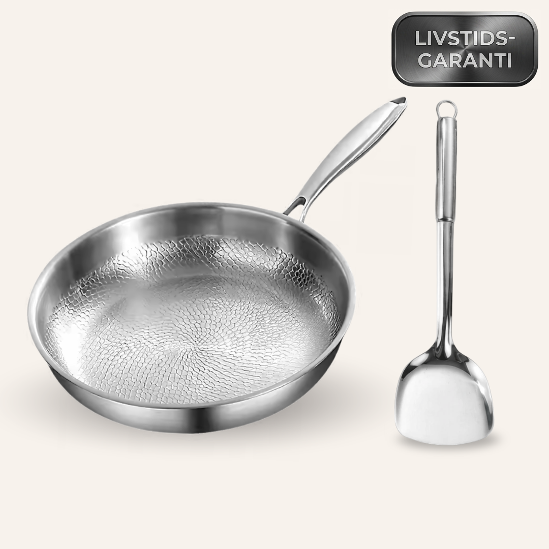Holmgaard Titanium Hamret Pande + Spatel-sæt